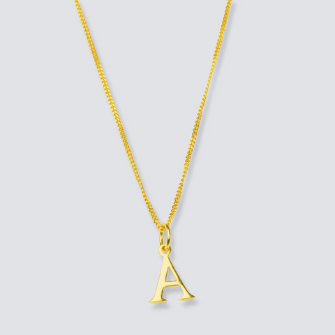 14K GOLD LETTER INITIAL NECKLACE