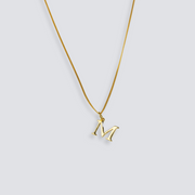 14K GOLD LETTER INITIAL NECKLACE