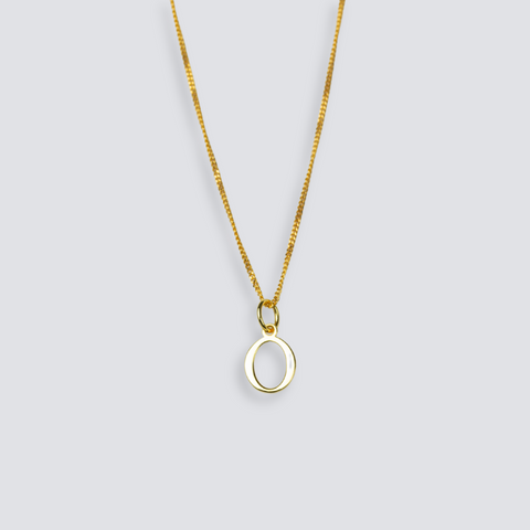 14K GOLD LETTER INITIAL NECKLACE