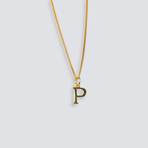 14K GOLD LETTER INITIAL NECKLACE