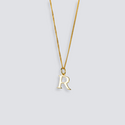 14K GOLD LETTER INITIAL NECKLACE