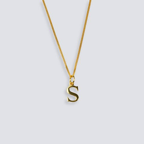 14K GOLD LETTER INITIAL NECKLACE