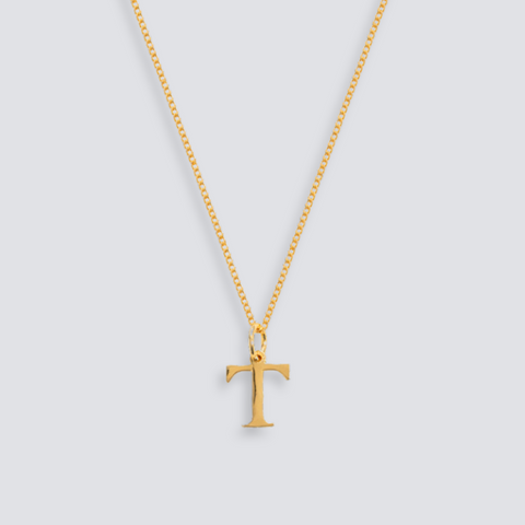 14K GOLD LETTER INITIAL NECKLACE