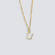 14K GOLD LETTER INITIAL NECKLACE