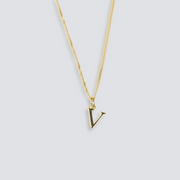 14K GOLD LETTER INITIAL NECKLACE