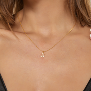 14K GOLD LETTER INITIAL NECKLACE