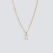 14K GOLD LETTER INITIAL NECKLACE