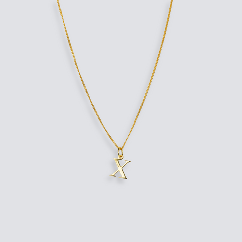 14K GOLD LETTER INITIAL NECKLACE