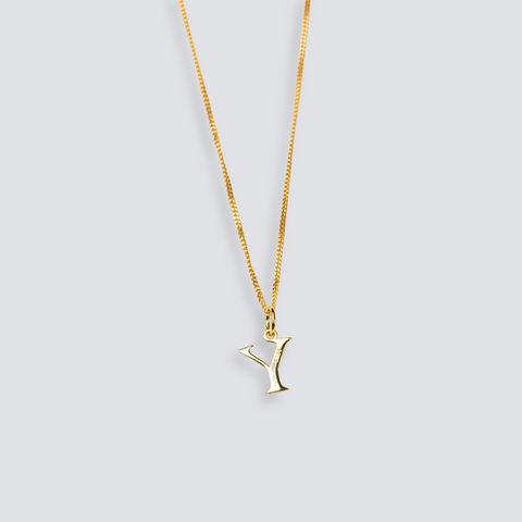 14K GOLD LETTER INITIAL NECKLACE