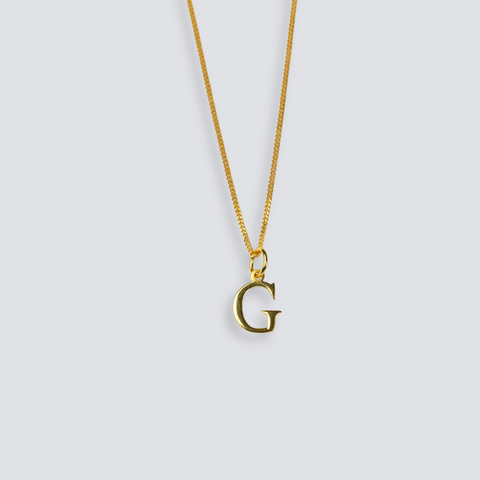 14K GOLD LETTER INITIAL NECKLACE