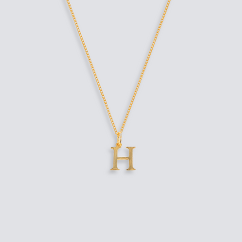 14K GOLD LETTER INITIAL NECKLACE