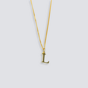 14K GOLD LETTER INITIAL NECKLACE