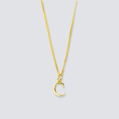 14K GOLD LETTER INITIAL NECKLACE