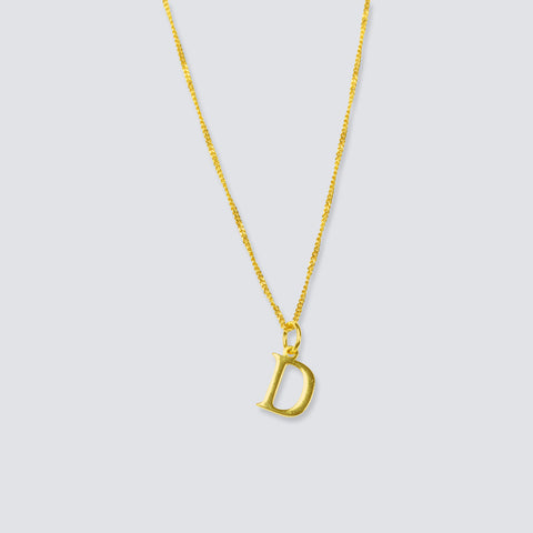 14K GOLD LETTER INITIAL NECKLACE