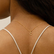 14K GOLD LETTER INITIAL NECKLACE