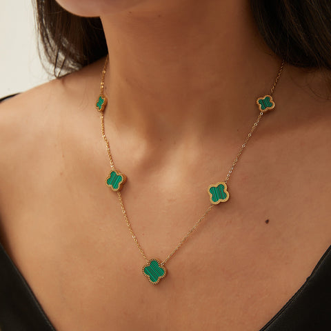 CLOVER NECKLACE | EMERALD