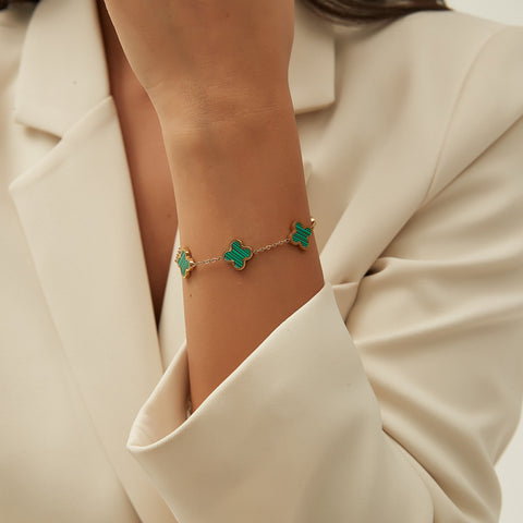 CLOVER BRACELET | EMERALD GREEN