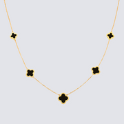 CLOVER NECKLACE | BLACK ONYX